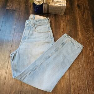 Everlane Jeans Curvy 90s Cheeky Straight Organic Cotton Light Blue Jean 26 NWT
